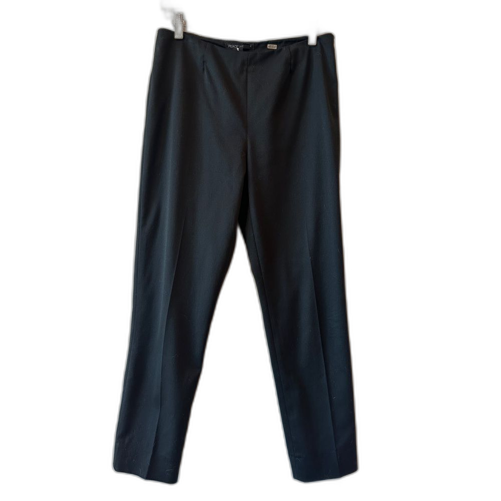 Peace of Cloth Lisa Sateen Side Zip Ankle Pant Black size 2